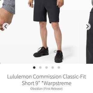 Lululemon Commission Classic-Fit Short 9" *Warpstreme